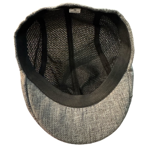 🟢 Chic Gray Textured Paperboy Hat - Picture 4 of 5